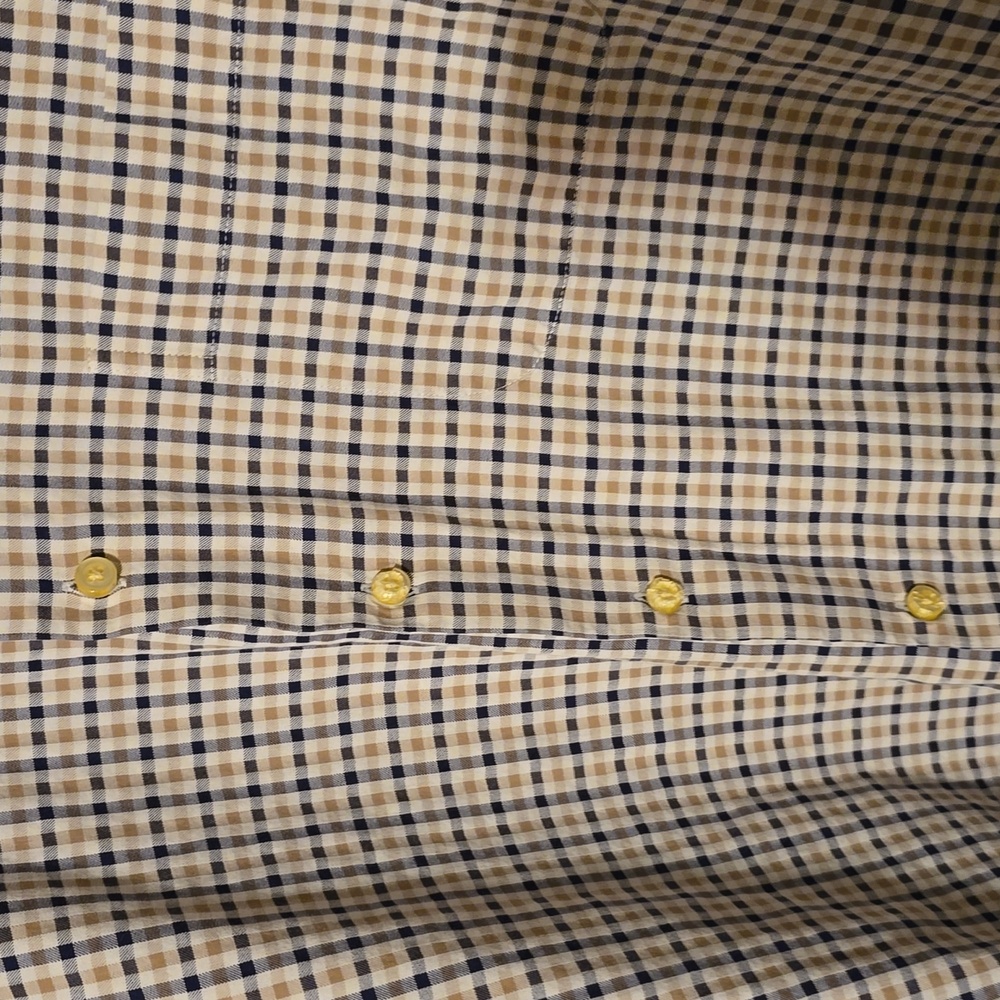 Peter‎ Millar Button Down Longsleeve Shirt Blue/Yellow Mens Size Large - Picture 2 of 5